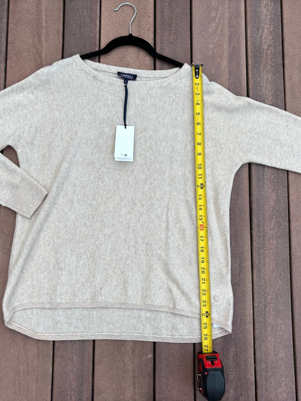 Women's Beige 100% Cashmere Sweater- Size Small